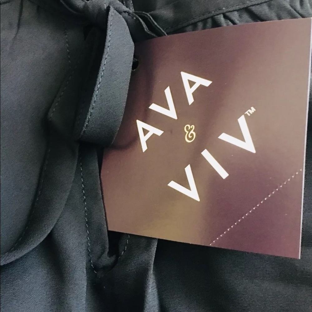 Ava & Viv Black Long Sleeve Midi Dress New - Picture 2 of 2